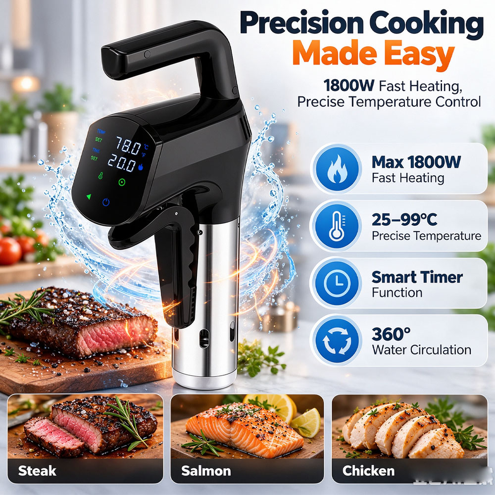 Cuisinière Sous Vide WiFi 1800 - Digital Sous Vide Precision Cooker avis et prix